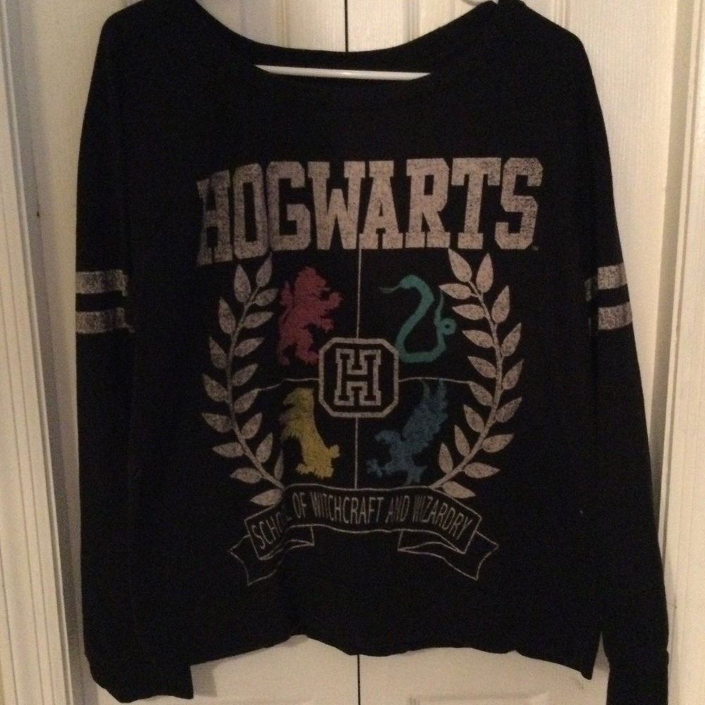 Harry Potter Hogwarts Black Sweatshirt, New